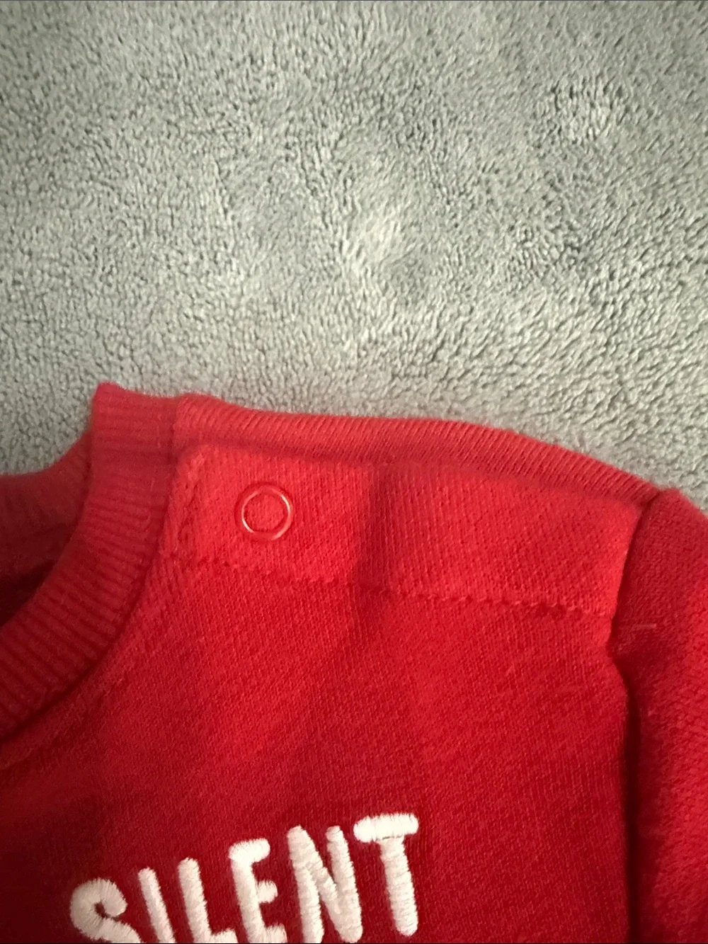 Carter's Red 'Silent Night' Long-Sleeve One-Piece Bodysuit